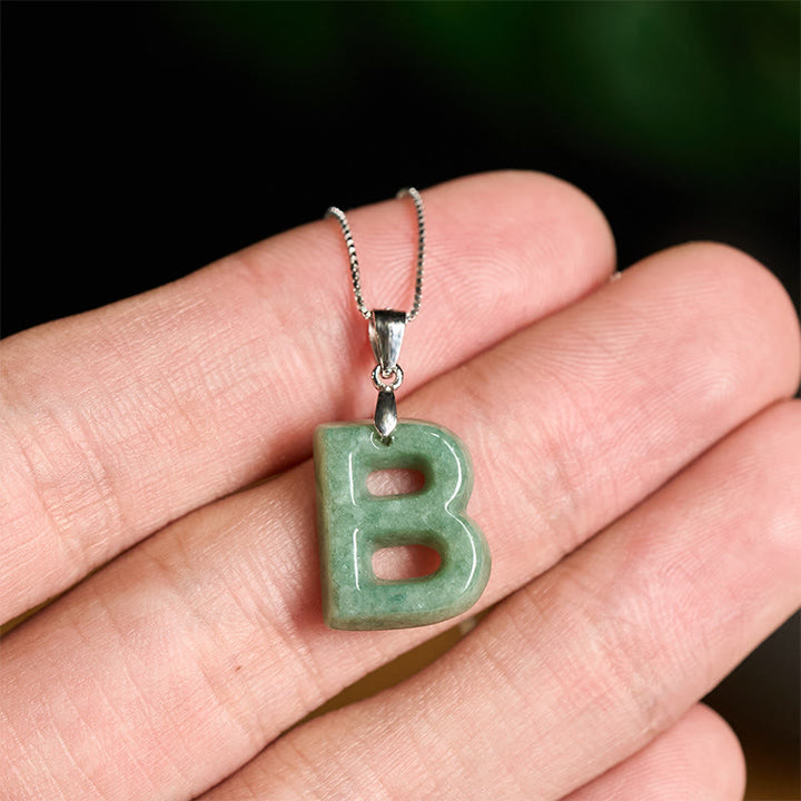 Collana con ciondolo della prosperità in argento sterling 925 con catenina in argento sterling 925, con lettere AZ Buddha Stones - image 14