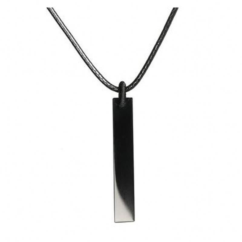 Collana con ciondolo di trasformazione in ossidiana nera e arenaria blu Buddha Stones - image 4