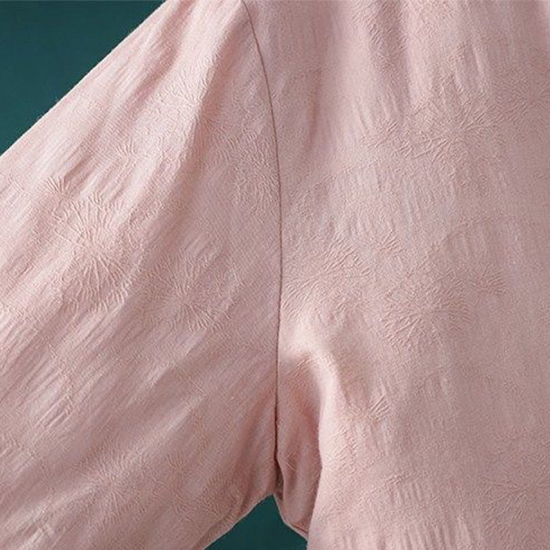 Giacca termica da donna in cotone a maniche lunghe con ricamo di fiori e bottoni a forma di rana invernale Buddha Stones - image 13