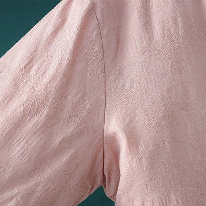 Giacca termica da donna in cotone a maniche lunghe con ricamo di fiori e bottoni a forma di rana invernale Buddha Stones - image 13