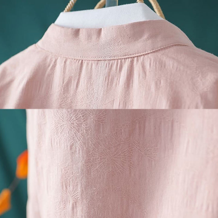 Giacca termica da donna in cotone a maniche lunghe con ricamo di fiori e bottoni a forma di rana invernale Buddha Stones - image 10