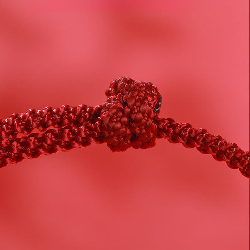 Braccialetto in corda realizzato a mano con Buddha Stones in argento sterling 999, anno del cavallo, libertà - image 11