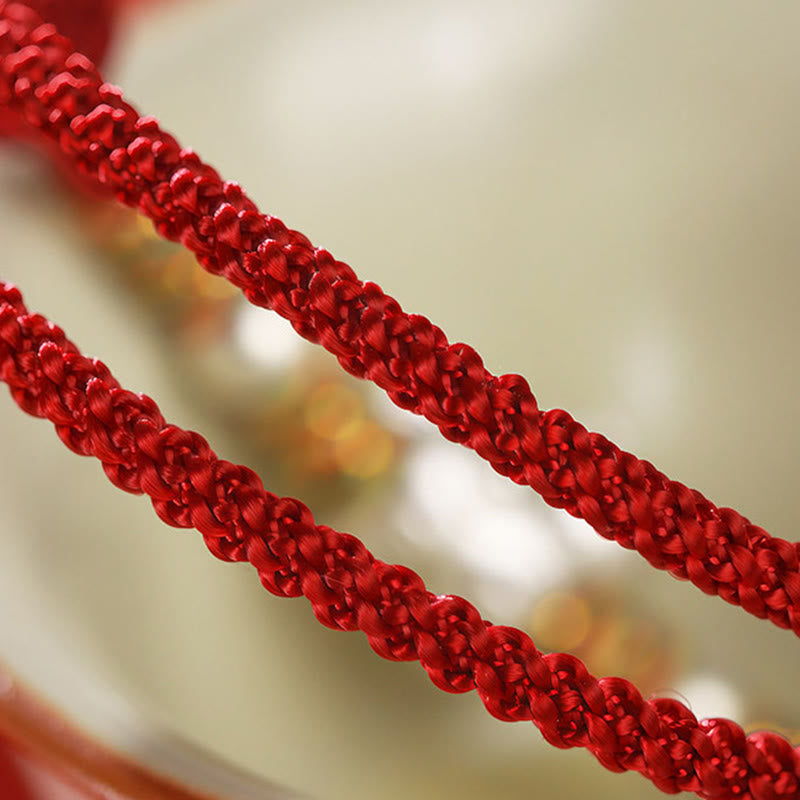 Braccialetto in corda realizzato a mano con Buddha Stones in argento sterling 999, anno del cavallo, libertà - image 13