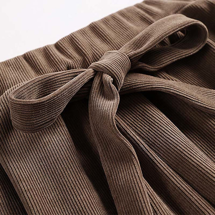 Pantaloni da uomo in velluto a coste di cotone con lacci e tasche, modello harem, tinta unita, invernali , Buddha Stones - image 3