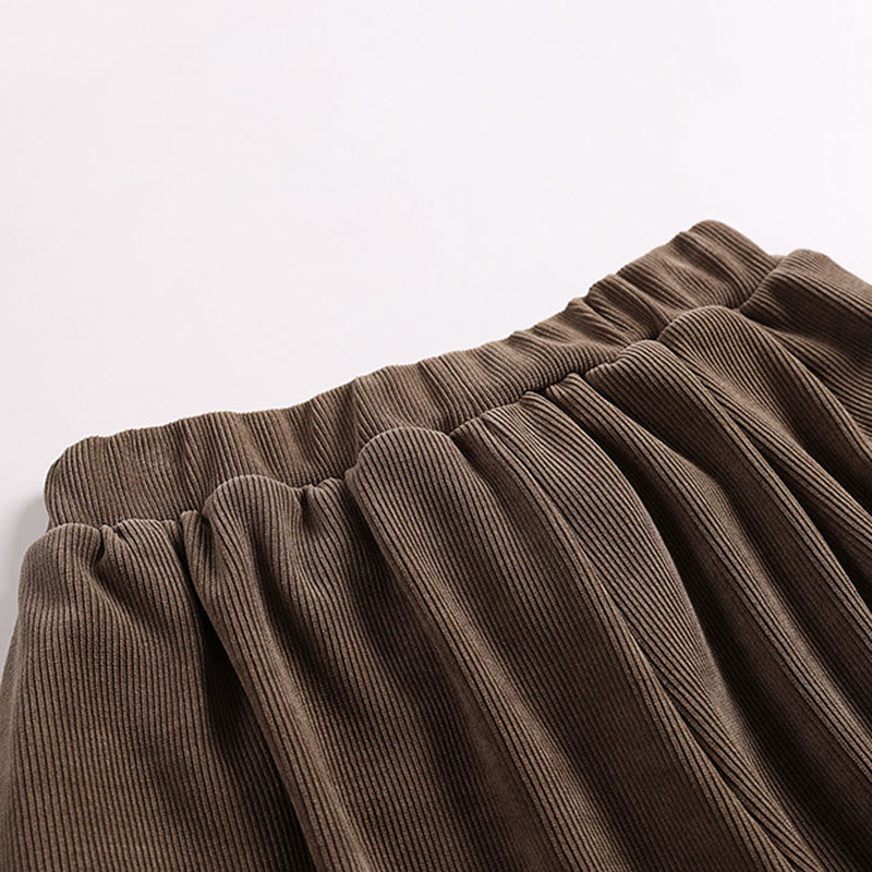 Pantaloni da uomo in velluto a coste di cotone con lacci e tasche, modello harem, tinta unita, invernali , Buddha Stones - image 6