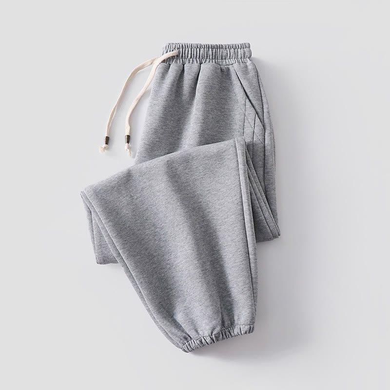 Pantaloni harem da uomo in cotone con tasche, foderati in pile, con coulisse, modello regolare, autunno inverno, tinta unita , Buddha Stones - Grigio chiaro (versione foderata in pile) - US/UK/AU54, EU64 (9XL) - image 17