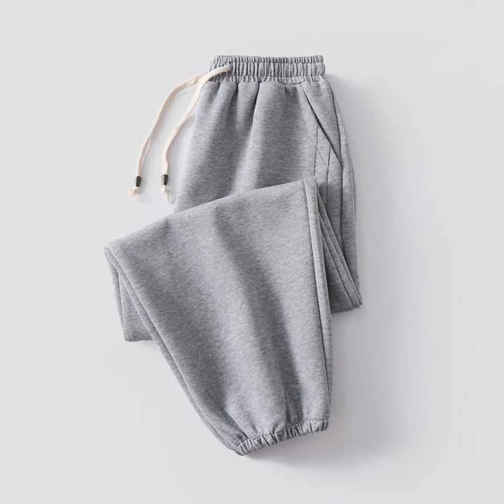 Pantaloni harem da uomo in cotone con tasche, foderati in pile, con coulisse, modello regolare, autunno inverno, tinta unita , Buddha Stones - Grigio chiaro (versione foderata in pile) - US/UK/AU54, EU64 (9XL) - image 17