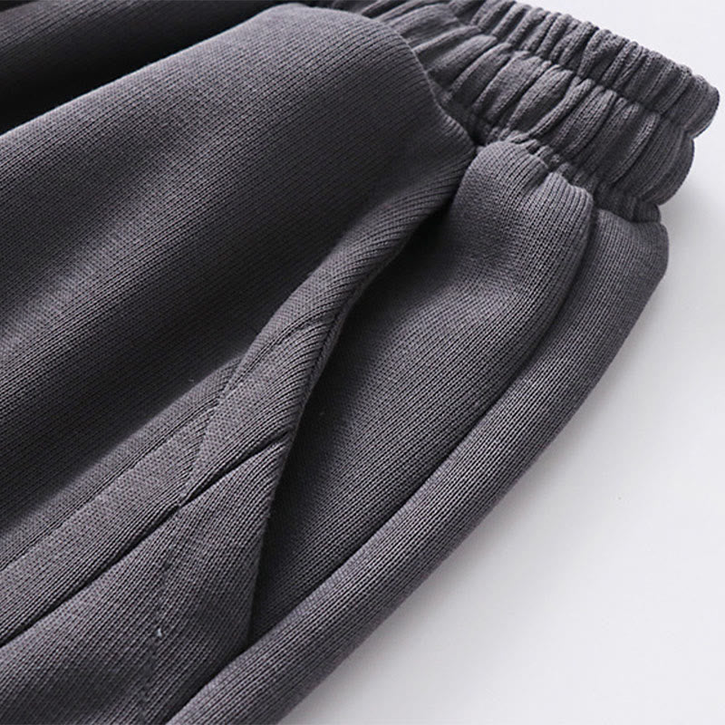 Pantaloni harem da uomo in cotone con tasche, foderati in pile, con coulisse, modello regolare, autunno inverno, tinta unita , Buddha Stones - image 4