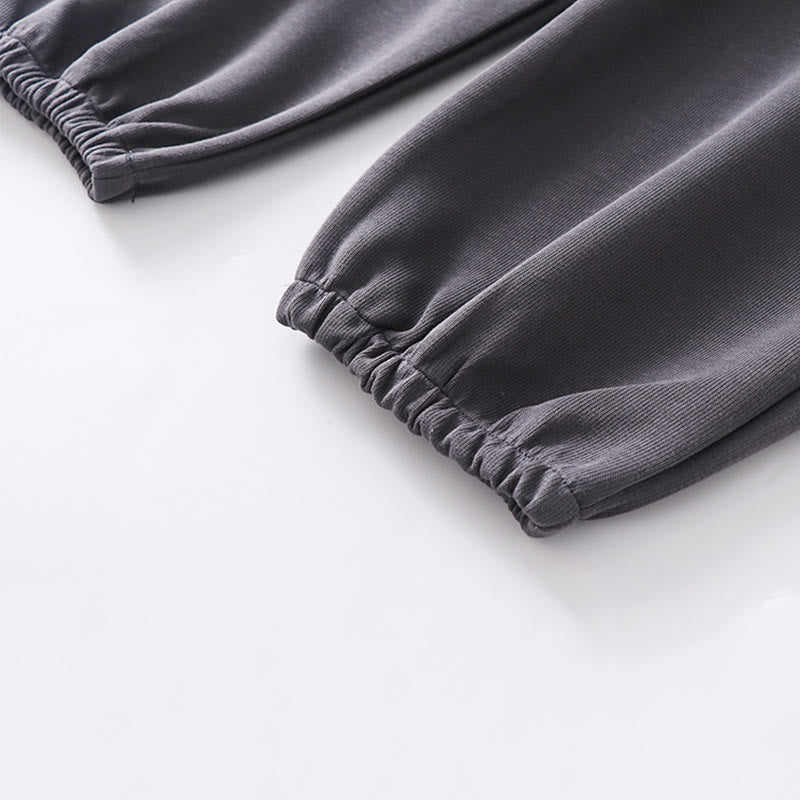 Pantaloni harem da uomo in cotone con tasche, foderati in pile, con coulisse, modello regolare, autunno inverno, tinta unita , Buddha Stones - image 6