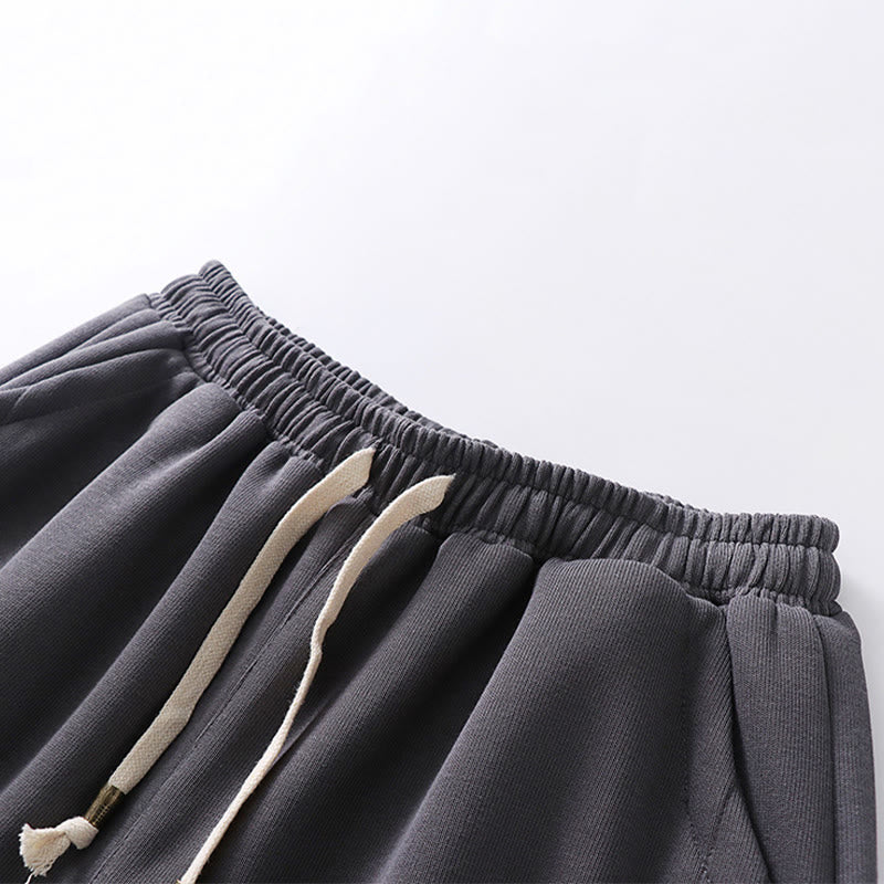 Pantaloni harem da uomo in cotone con tasche, foderati in pile, con coulisse, modello regolare, autunno inverno, tinta unita , Buddha Stones - image 2