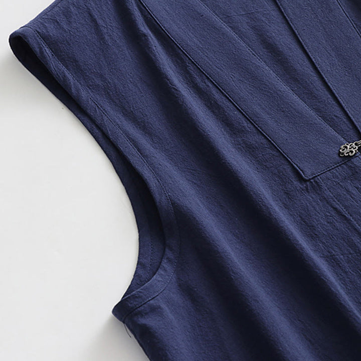 Buddha Stones 2 pezzi Wudang autunno solido manica lunga uomo taoista lunga veste senza maniche gilet con lacci kimono abito da cerimonia - image 19