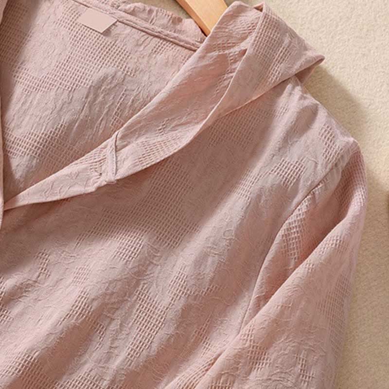 Felpa con cappuccio da donna a maniche lunghe in cotone con bottoni in jacquard autunnale Buddha Stones - image 13