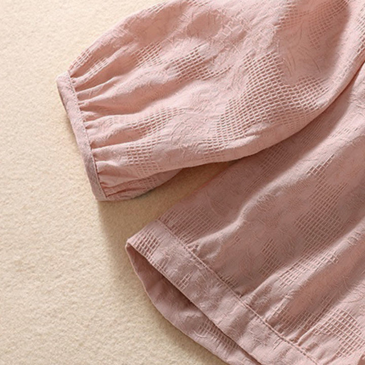 Felpa con cappuccio da donna a maniche lunghe in cotone con bottoni in jacquard autunnale Buddha Stones - image 16