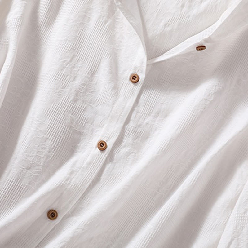 Felpa con cappuccio da donna a maniche lunghe in cotone con bottoni in jacquard autunnale Buddha Stones - image 23