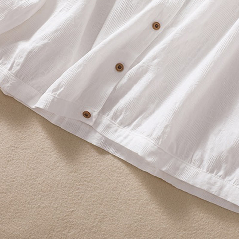 Felpa con cappuccio da donna a maniche lunghe in cotone con bottoni in jacquard autunnale Buddha Stones - image 25