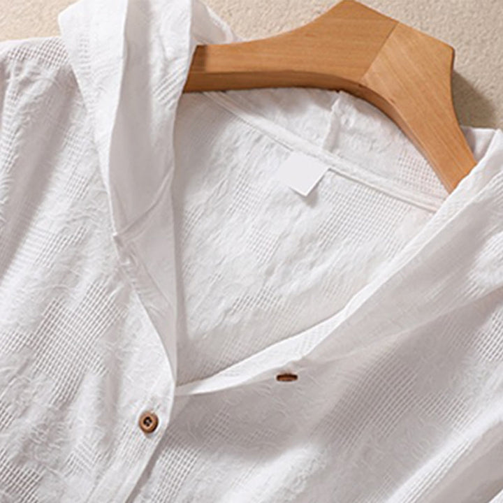 Felpa con cappuccio da donna a maniche lunghe in cotone con bottoni in jacquard autunnale Buddha Stones - image 21