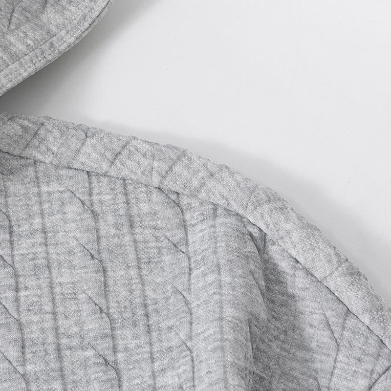 Felpa con cappuccio da uomo a maniche lunghe con bottoni intrecciati, autunno inverno, motivo Buddha Stones - image 3