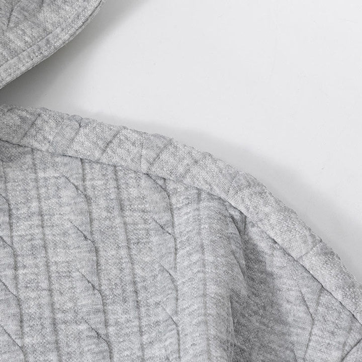 Felpa con cappuccio da uomo a maniche lunghe con bottoni intrecciati, autunno inverno, motivo Buddha Stones - image 3