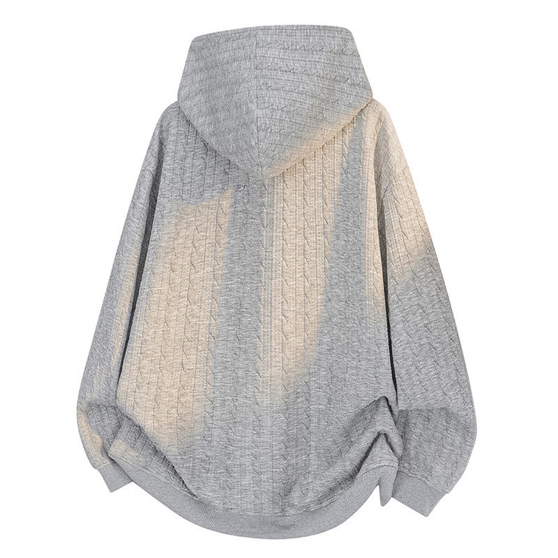 Felpa con cappuccio da uomo a maniche lunghe con bottoni intrecciati, autunno inverno, motivo Buddha Stones - image 1