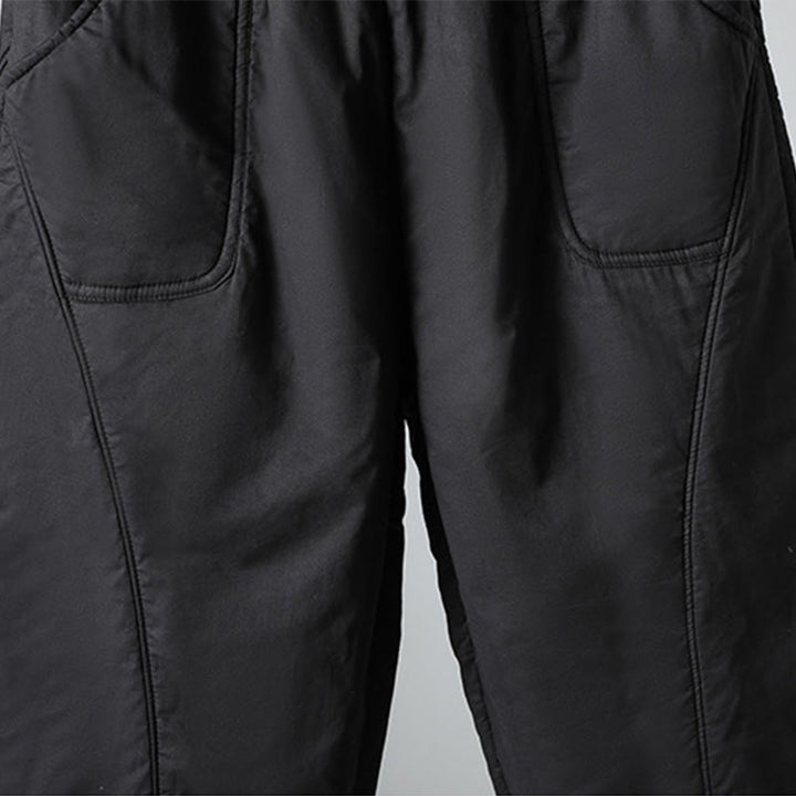 Pantaloni harem da donna in cotone termico con elastico in vita invernale Buddha Stones, lunghezza 7-8, con tasche - image 22