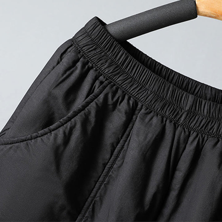 Pantaloni harem da donna in cotone termico con elastico in vita invernale Buddha Stones, lunghezza 7-8, con tasche - image 21