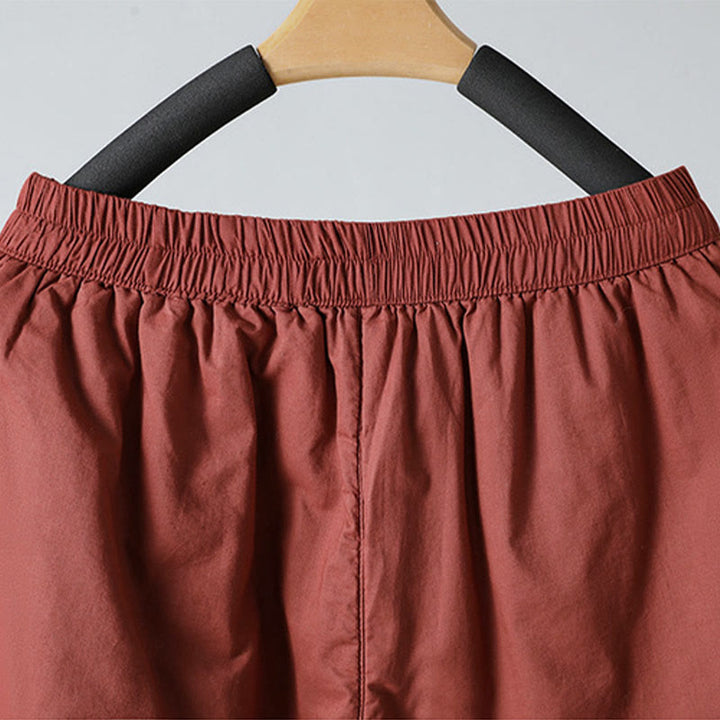 Pantaloni harem da donna in cotone termico con elastico in vita invernale Buddha Stones, lunghezza 7-8, con tasche - image 11