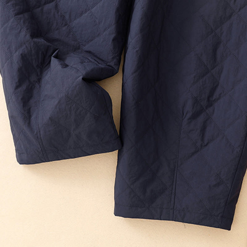 Pantaloni termici da donna in cotone con coulisse e vita elastica Buddha Stones Winter Lines e tasche con cerniera - image 5