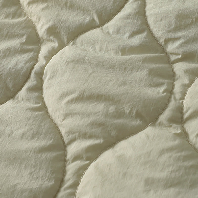 Pantaloni termici da donna in cotone patchwork scozzese con tasche, con elastico in vita e coulisse, Buddha Stones Winter Curved Lines - image 13