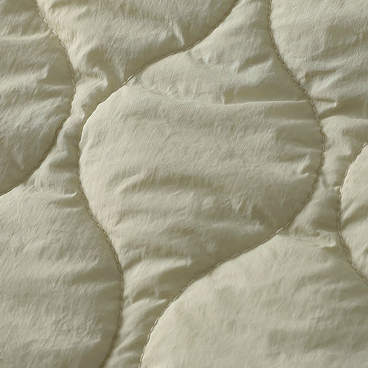 Pantaloni termici da donna in cotone patchwork scozzese con tasche, con elastico in vita e coulisse, Buddha Stones Winter Curved Lines - image 13