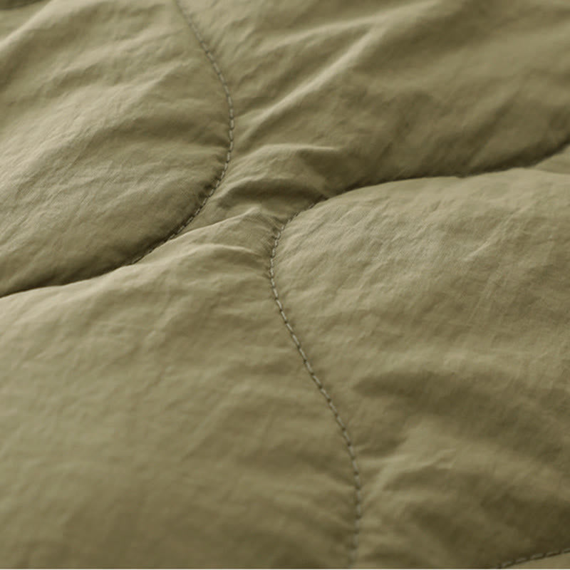 Pantaloni termici da donna in cotone con coulisse e elastico in vita, con tasche, Buddha Stones Winter Curved Lines - image 9