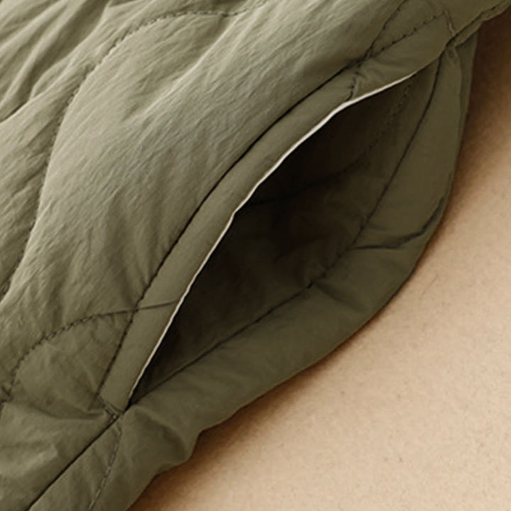 Pantaloni termici da donna in cotone con coulisse e elastico in vita, con tasche, Buddha Stones Winter Curved Lines - image 5