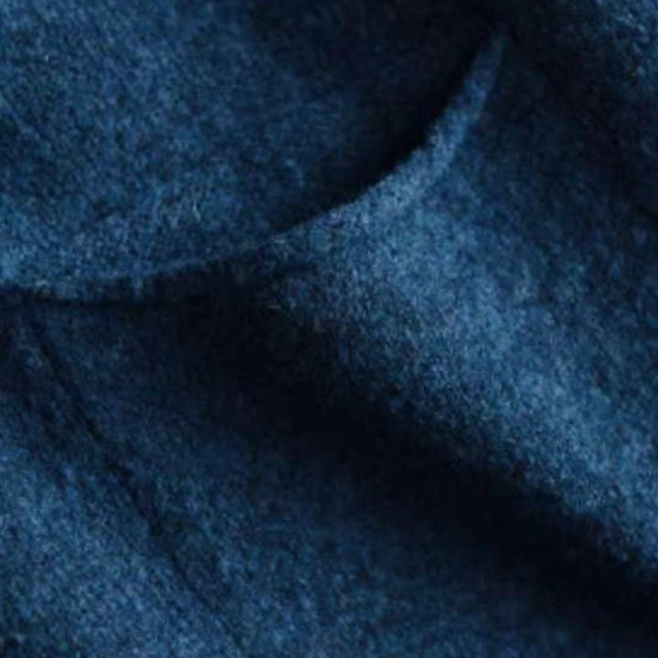 Maglione da donna in cotone lavorato a maglia, a maniche lunghe, con collo alto e tinta unita invernale Buddha Stones - image 4