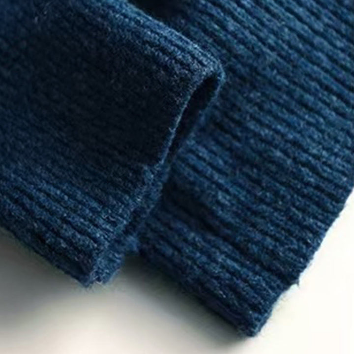 Maglione da donna in cotone lavorato a maglia, a maniche lunghe, con collo alto e tinta unita invernale Buddha Stones - image 6