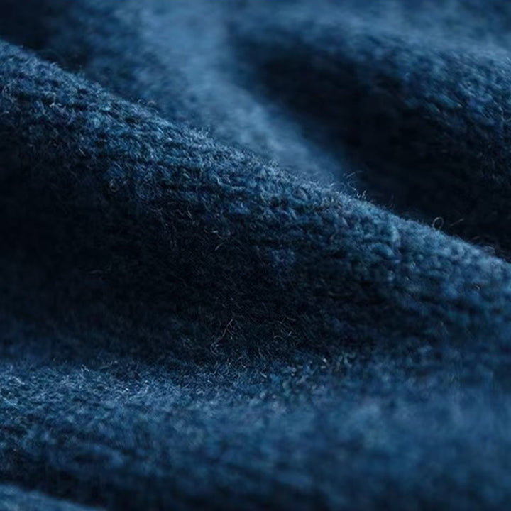 Maglione da donna in cotone lavorato a maglia, a maniche lunghe, con collo alto e tinta unita invernale Buddha Stones - image 7