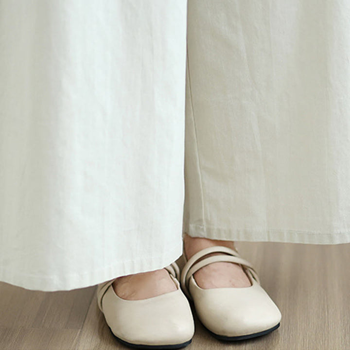 Set da donna Buddha Stones 2 pezzi, tinta unita, in cotone, con bottoni, camicia a maniche lunghe e pantaloni larghi alla caviglia, con tasche - image 11