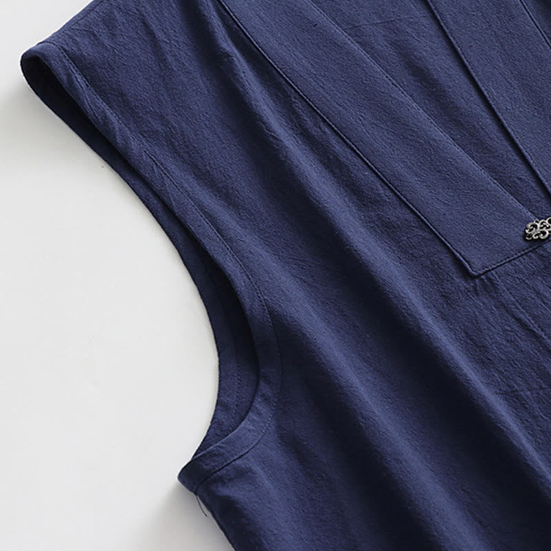 Buddha Stones 2 pezzi Wudang Tai Chi Cerimonia Solido Manica lunga Uomo Taoista Lunga Veste Kimono Senza Maniche Gilet Completo - image 8