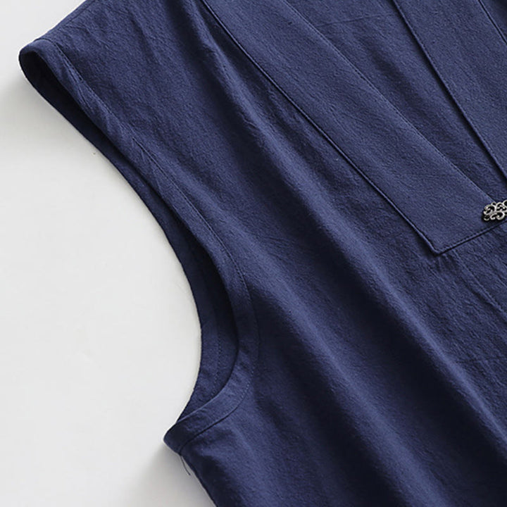 Buddha Stones 2 pezzi Wudang Tai Chi Cerimonia Solido Manica lunga Uomo Taoista Lunga Veste Kimono Senza Maniche Gilet Completo - image 8