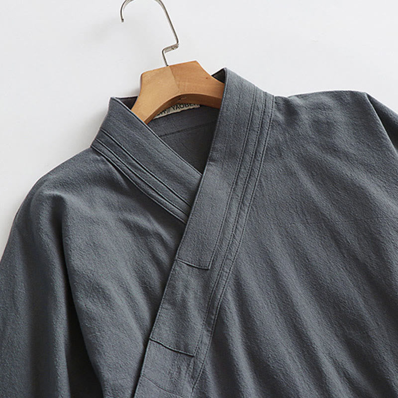 Buddha Stones Wudang Cerimonia tradizionale Tai Chi Abito lungo taoista da uomo a maniche lunghe e larghe - image 5