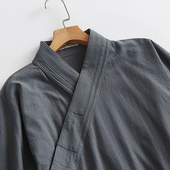 Buddha Stones Wudang Cerimonia tradizionale Tai Chi Abito lungo taoista da uomo con maniche a tre quarti - image 5