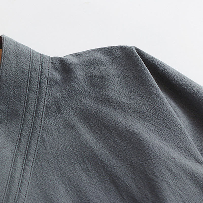 Buddha Stones Wudang Cerimonia tradizionale Tai Chi Abito lungo taoista da uomo con maniche a tre quarti - image 6