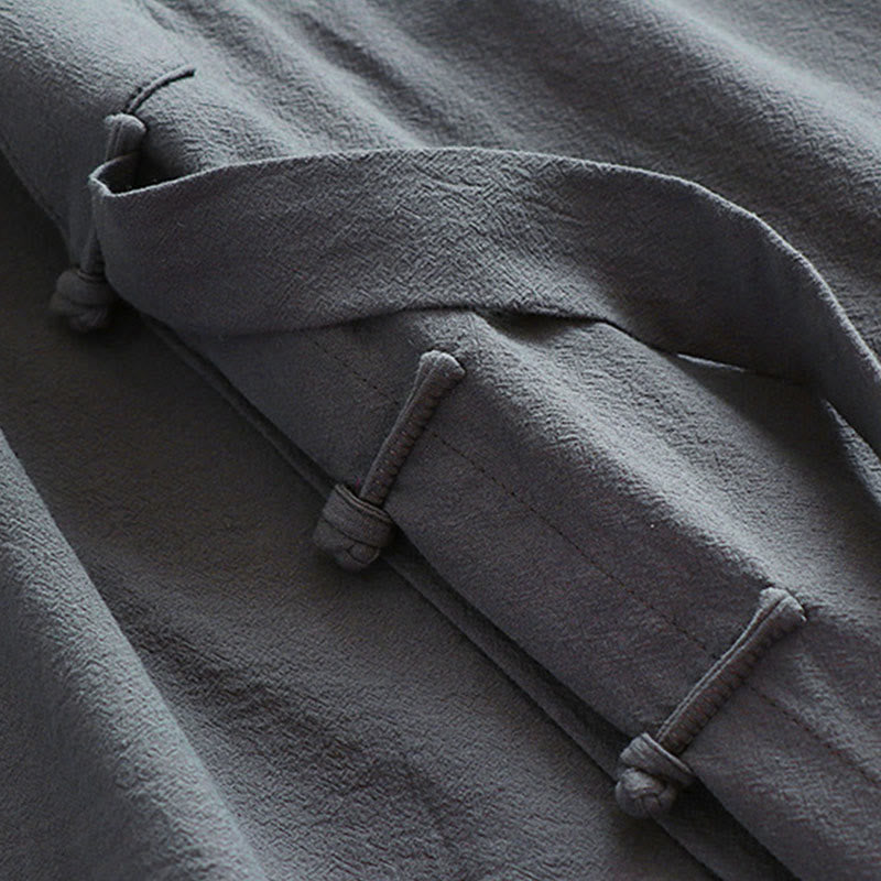 Buddha Stones Wudang Cerimonia tradizionale Tai Chi Abito lungo taoista da uomo con maniche a tre quarti - image 8