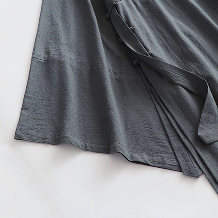 Buddha Stones Wudang Cerimonia tradizionale Tai Chi Abito lungo taoista da uomo con maniche a tre quarti - image 9