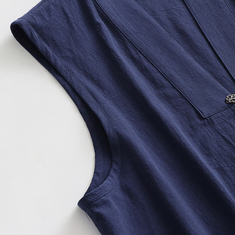 Buddha Stones 2 pezzi autunno solido manica lunga uomo taoista lunga veste kimono con lacci senza maniche gilet abito cerimonia qigong - image 23