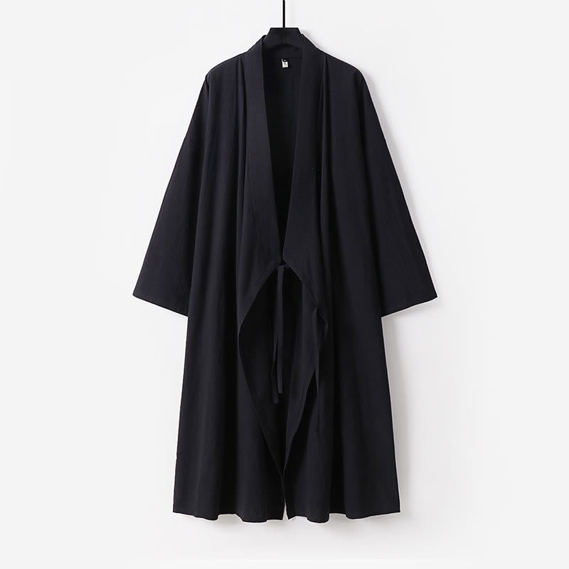 Buddha Stones Wudang Tai Chi tradizionale cerimonia di arti marziali, manica lunga, abito lungo taoista da uomo - Nero - US/UK/AU54, EU64 (9XL) - image 14