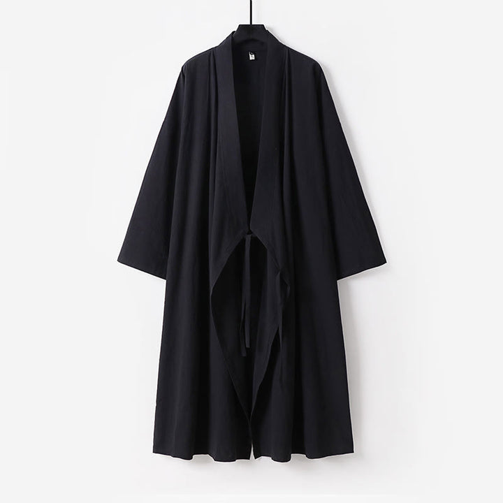 Buddha Stones Wudang Tai Chi tradizionale cerimonia di arti marziali, manica lunga, abito lungo taoista da uomo - Nero - US/UK/AU54, EU64 (9XL) - image 14