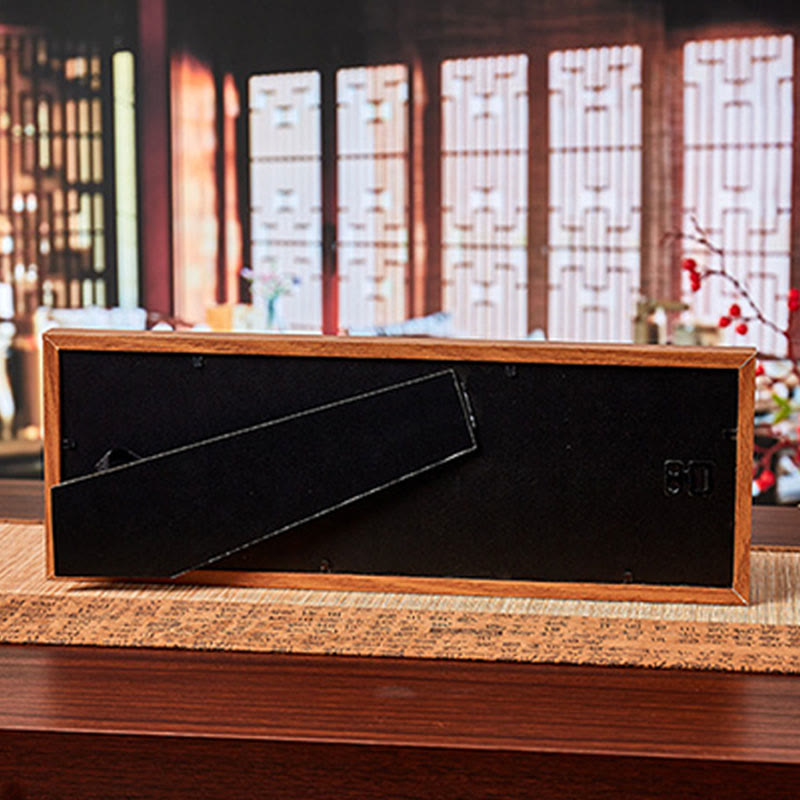 Ornamento per la casa con cornice portafoto portafortuna, Buddha Stones, carattere Fu, cinque monete dell'imperatore - image 1