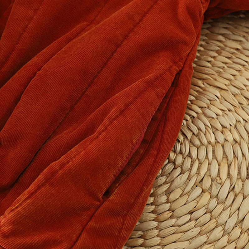 Giacca da donna in velluto a coste con maniche lunghe in poliestere e bottoni a rana , Buddha Stones Winter  - image 6