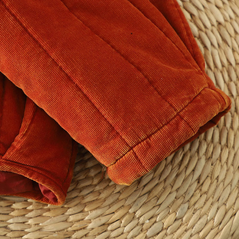 Giacca da donna in velluto a coste con maniche lunghe in poliestere e bottoni a rana , Buddha Stones Winter  - image 9