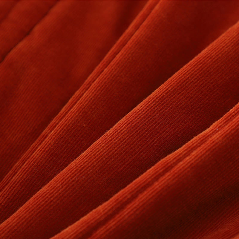 Giacca da donna in velluto a coste con maniche lunghe in poliestere e bottoni a rana , Buddha Stones Winter  - image 8