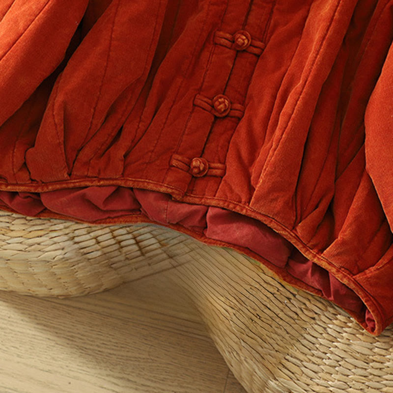 Giacca da donna in velluto a coste con maniche lunghe in poliestere e bottoni a rana , Buddha Stones Winter  - image 7